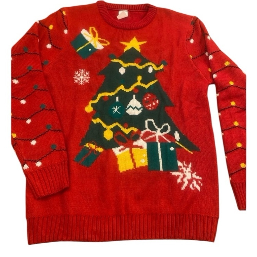 Men’s Christmas Sweater Ugly Christmas Tree Sweater size M